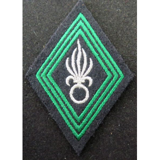 LOSANGE DE BRAS MODÈLE 45 : Ecusson modèle sous officier Légion Etrangère en fil doré (laminette)