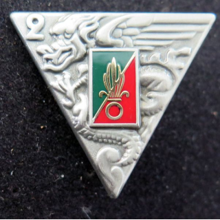 2° REP : Insigne métallique du 2° régiment étranger de parachutistes de fabrication Boussemart 2001 G. 1948