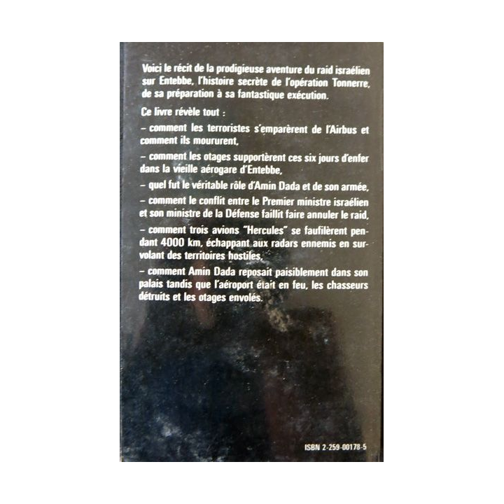 Entébé les secrets du raid de Tony Williamson aux éditions Plon