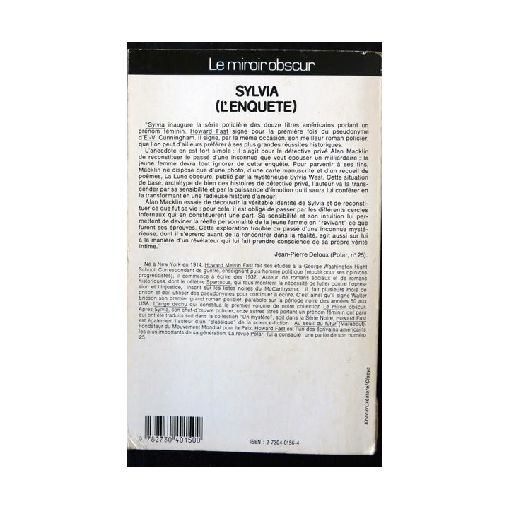 Sylvia (L'enquête) de Howard Fast aux éditions NEO