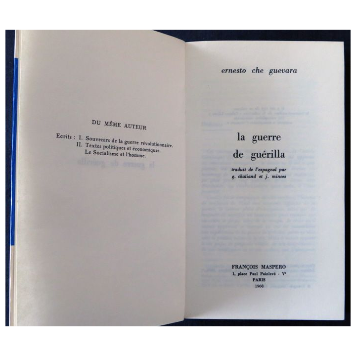 La guerre de guérilla de Ernesto Che Guevara aux éditions François Maspero