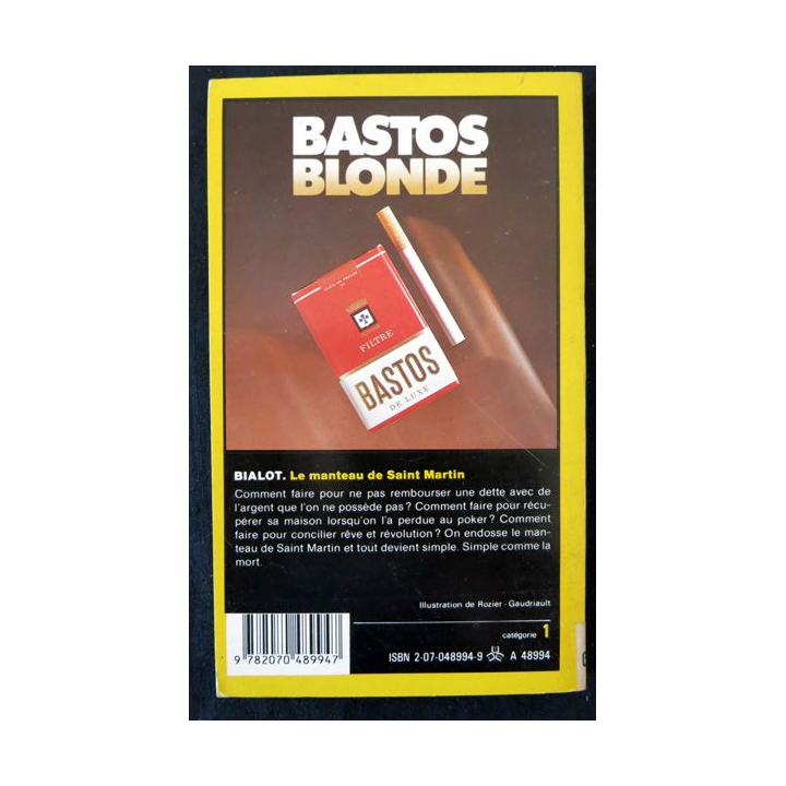 Série noire : Le manteau de Saint Martin de Joseph Bialot aux éditions Gallimard