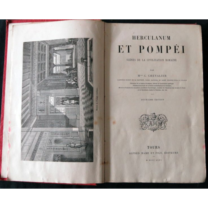 Herculanum et Pompéi de M** C. Chevalier aux éditions Alfred Mame & Fils 2° édition