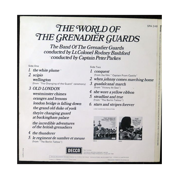 DISQUE 33 TOURS : The World of the Grenadier Guards
