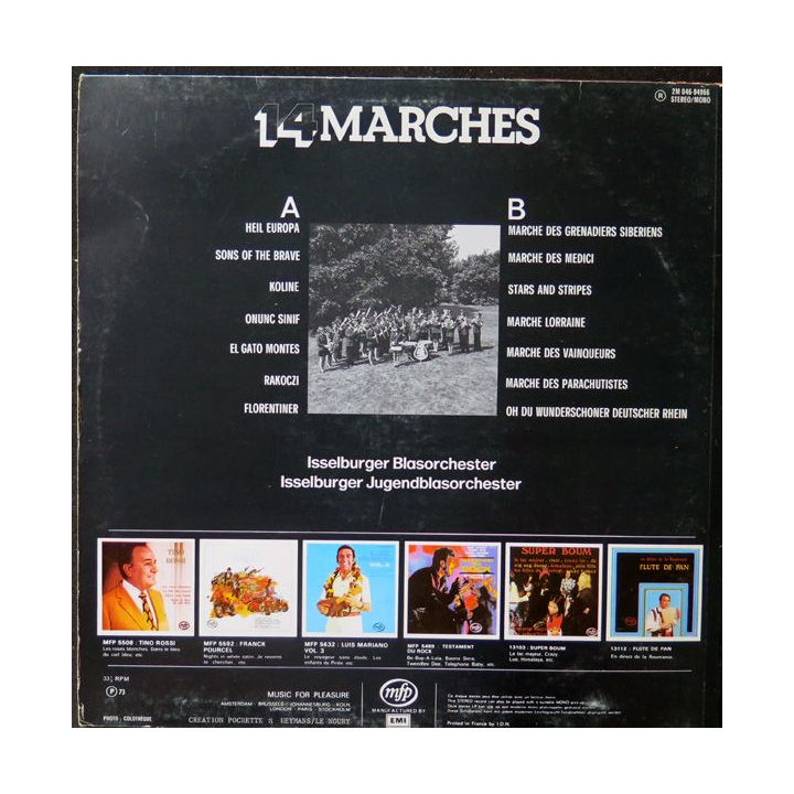DISQUE 33 TOURS : 14 marches célèbres de 13 Pays
