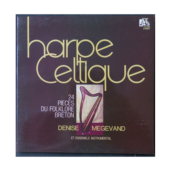 DISQUE 33 TOURS : Harpe celtique Denise Megevand et ensemble instrumental