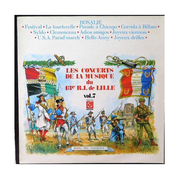 DISQUE 33 TOURS : Les concerts de la musique du 43° RI de Lille Vol 7
