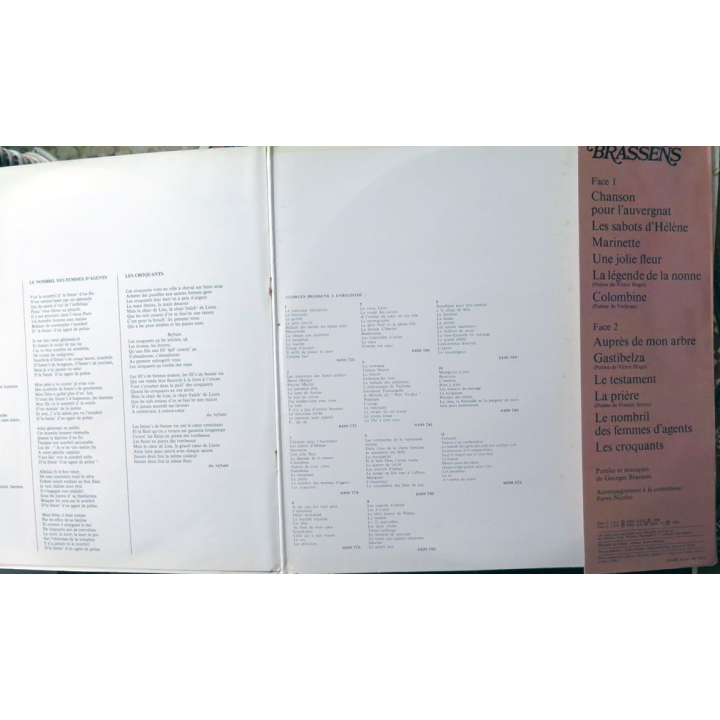 DISQUE 33 TOURS : Georges Brassens Chanson Pour l'Auvergnat vol 3