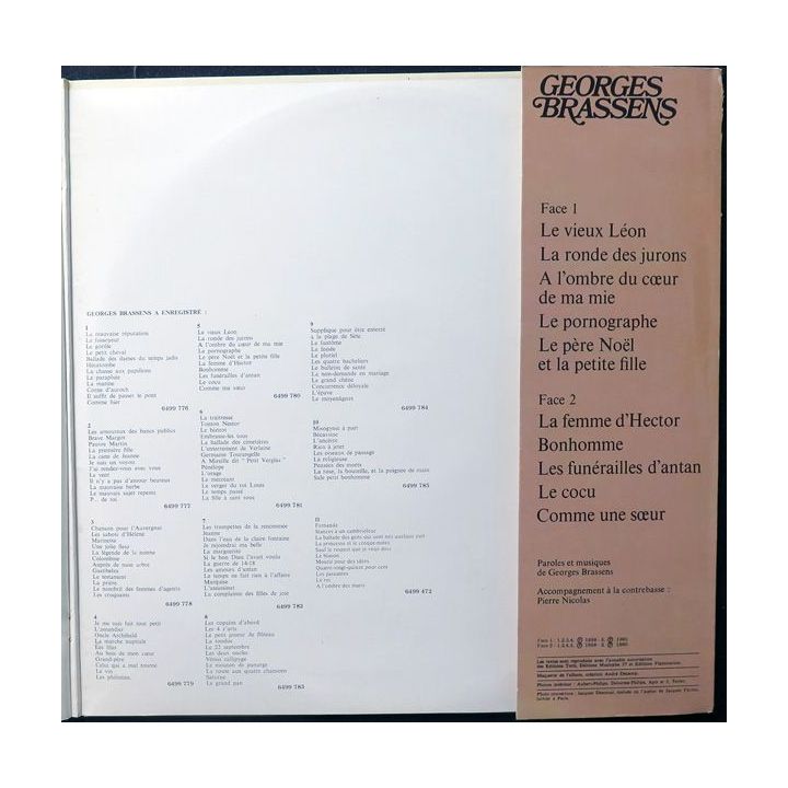 DISQUE 33 TOURS : Georges Brassens Le Pornographe vol 5