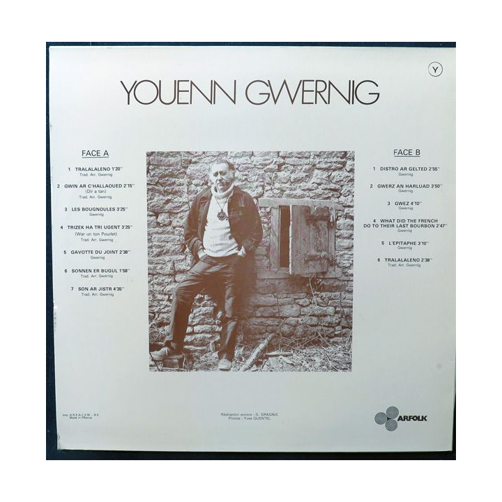 DISQUE 33 TOURS : Youenn Gwernig Distro ar Gelted le retour des celtes