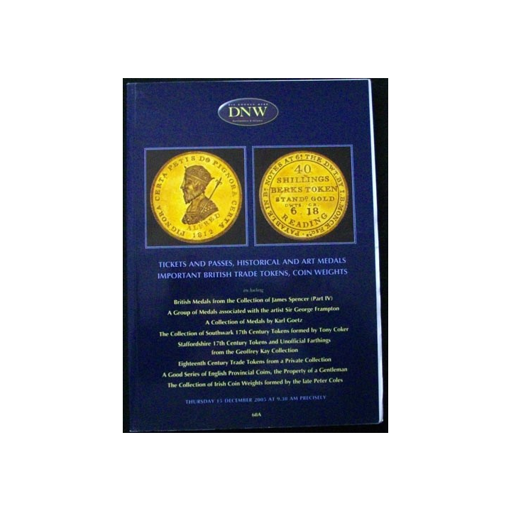 Catalogue illustré DNW de jetons et de médailles décembre 2005
