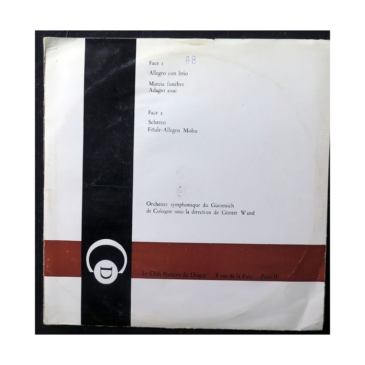 DISQUE 33 TOURS : Ludwig Van Beethoven Symphonie n° 3 en mi bémol majeur, op. 55 "l'Héroïque"