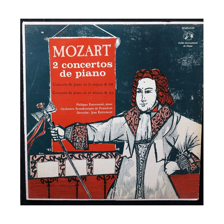 DISQUE 33 TOURS : Mozart 2 concertos de piano K 488 et K 466