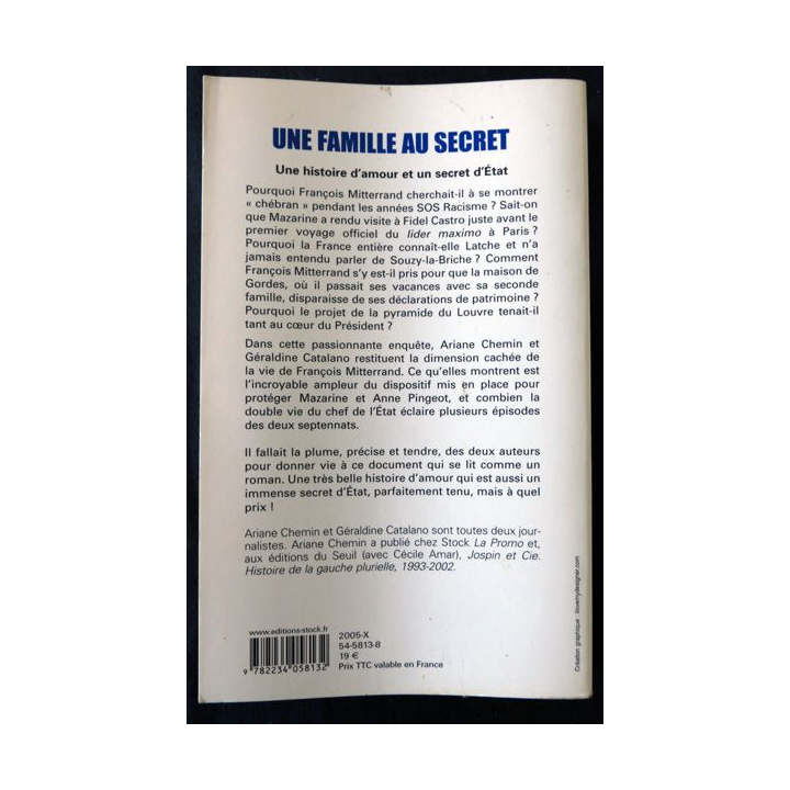 Une famille au secret de Ariane Chemin & Géraldine Cataland aux Editions Stock