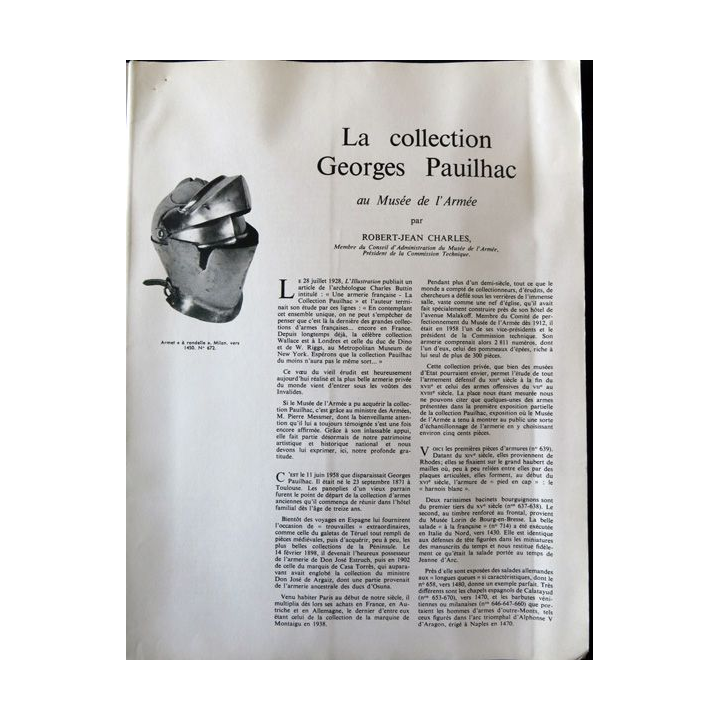 La collection Georges Pauilhac au musée de l"Amée avec feuillets.
