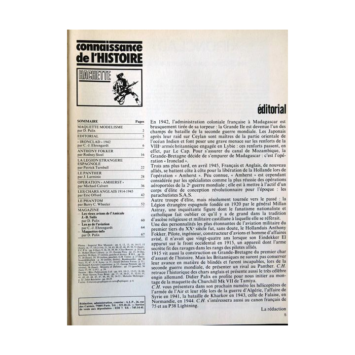 MAGAZINE : Connaissance de l'Histoire N° 44 Mars  1982 - "Ironclade 1942"