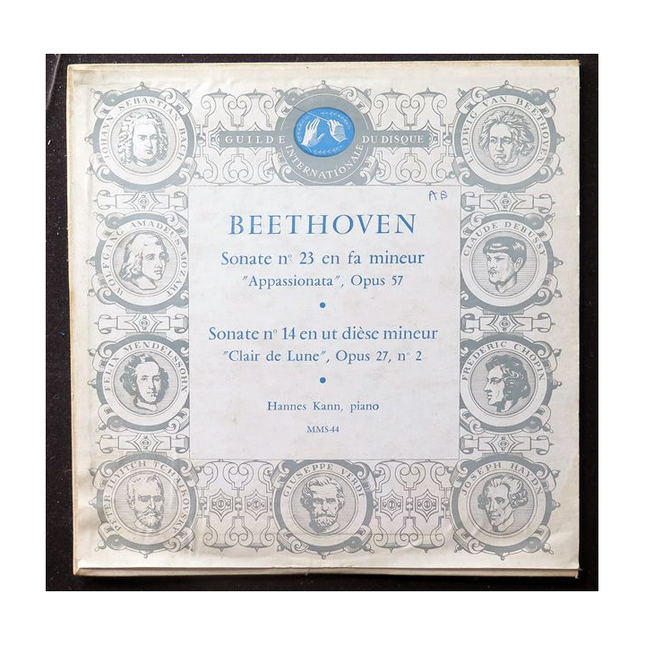 DISQUE 33 TOURS : Beethoven Sonate n° 23 en fa mineur et n° 14 en ut dièse mineur
