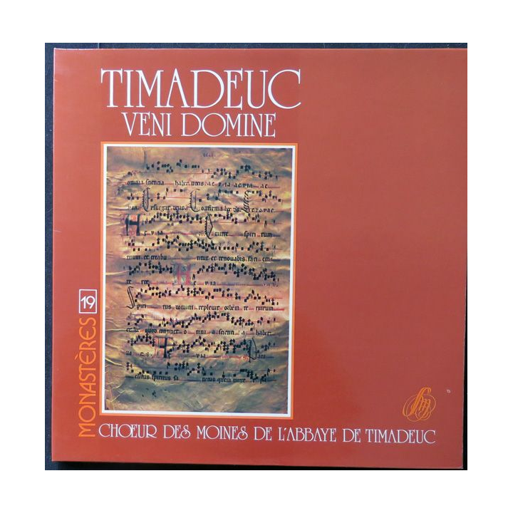 DISQUE 33 TOURS : Timadeuc Veni Domine avec les moines de l'abbaye de Timadeuc