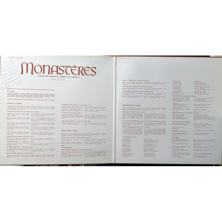 DISQUE 33 TOURS : Timadeuc Veni Domine avec les moines de l'abbaye de Timadeuc