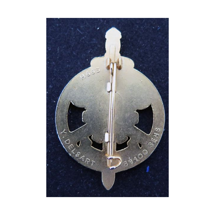 Insigne de moniteur de Conduite automobile Delsart H. 663 tout doré