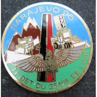15° RGA : insigne du 11° détachement du génie de l'air Sarajevo 96 Toul Embal N° 040