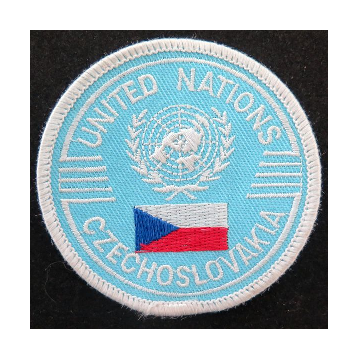 Insigne de manche United nations Czechoslovakia diamètre 7 cm