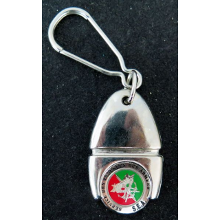 SEA : Porte clef jeton de caddie du service des essences des armées