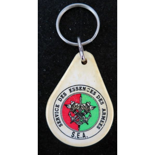 SEA : Porte clef jeton de caddie du service des essences des armées