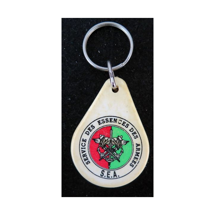 SEA : Porte clef jeton de caddie du service des essences des armées