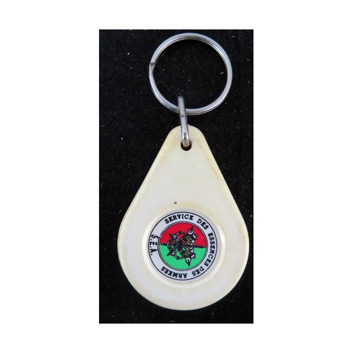 SEA : Porte clef jeton de caddie du service des essences des armées
