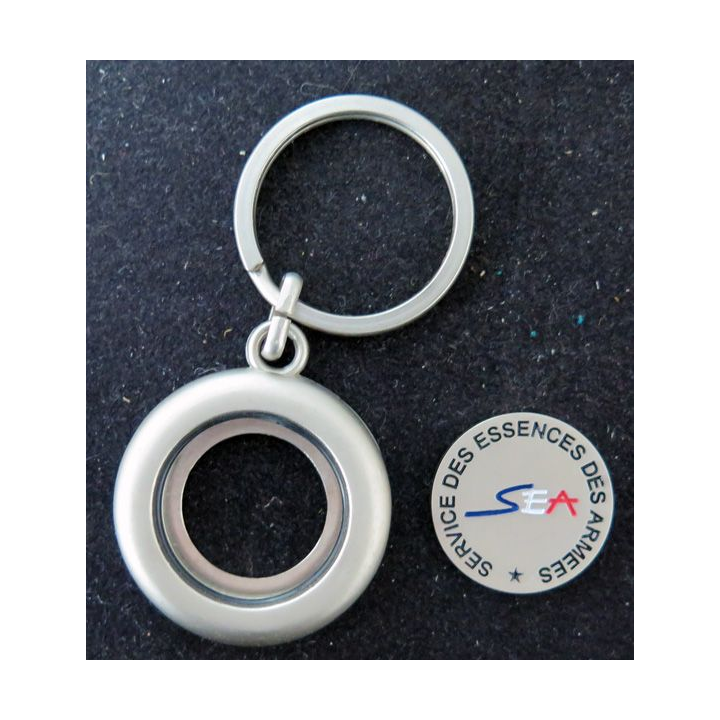 SEA : Porte clef jeton de caddie du service des essences des armées