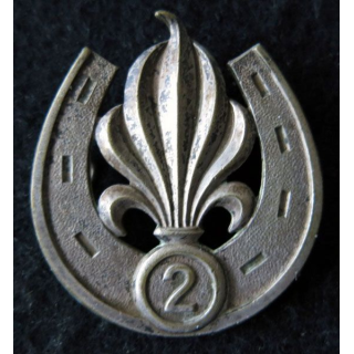 2° REI : insigne béret du 2° régiment étranger d'infanterie en Algérie fabrication non spécifiée