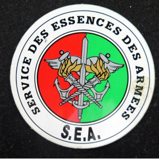 SEA : autocollant du service des essences des armées diamètre 7 cm