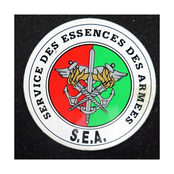 SEA : autocollant du service des essences des armées diamètre 7 cm