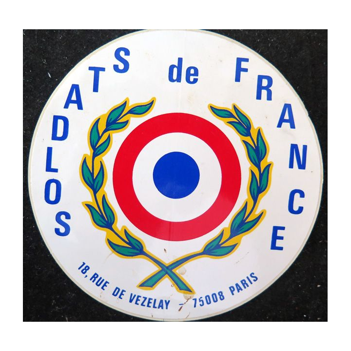 autocollant Soldats de France diamètre 10 cm