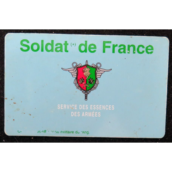 SEA : carte Soldats de France du Service des essences des armées