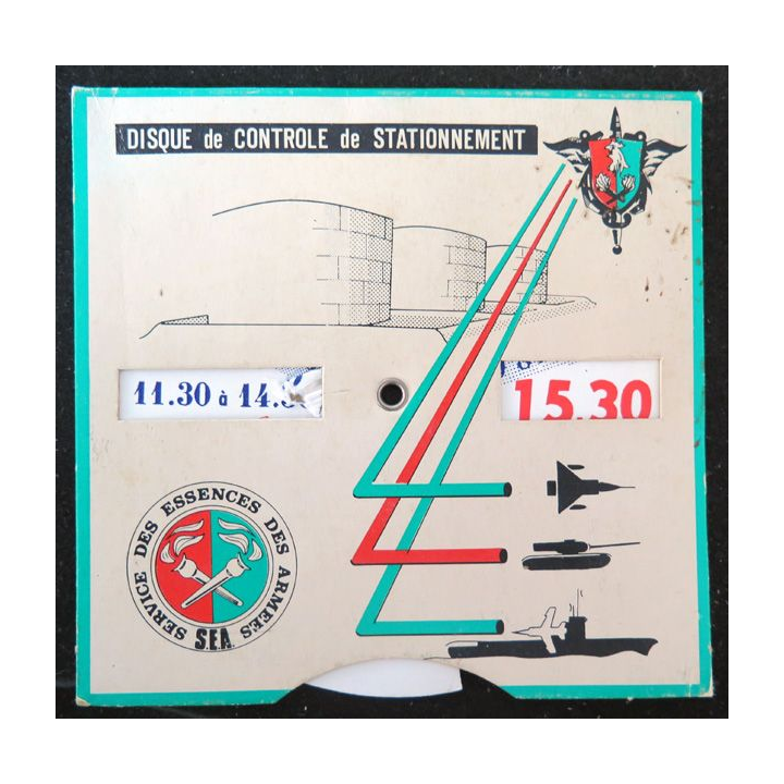 SEA : Disque de contrôle et de stationnement du service des essences des armées