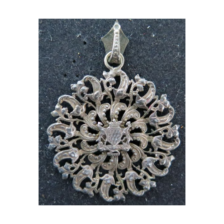Médaille en argent ? aux armes de la Bretagne diamètre 3,5 cm