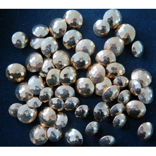 LOT de 33 boutons martelés dorés de veste de 2,2 cm de diamètre et 20 boutons de manches de 1,8 cm