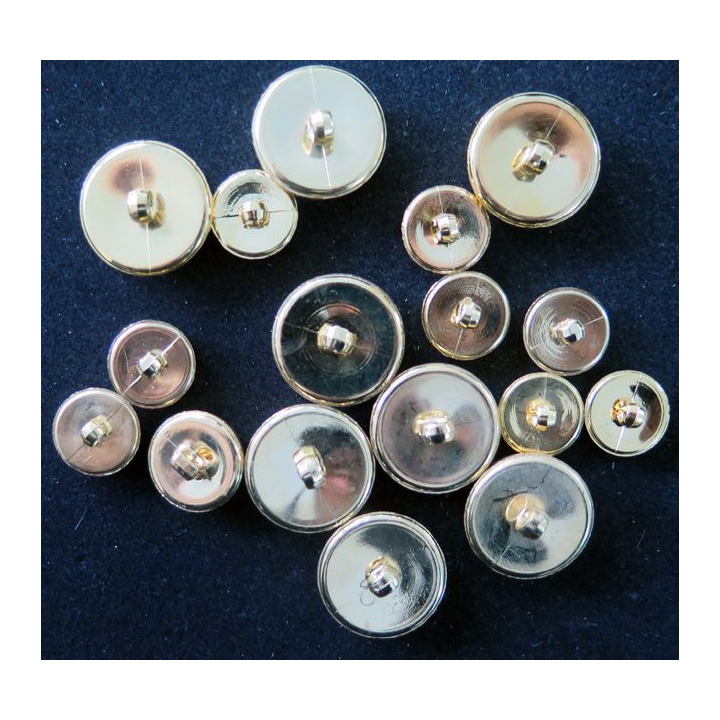 LOT de 8 boutons bombés striés dorés de veste de 2,2 cm de diamètre