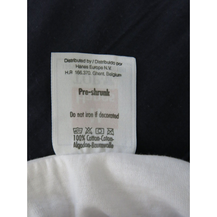 Tee shirt de sport BMPM taille XL blanc de fabrication Hanès avec sérigraphie