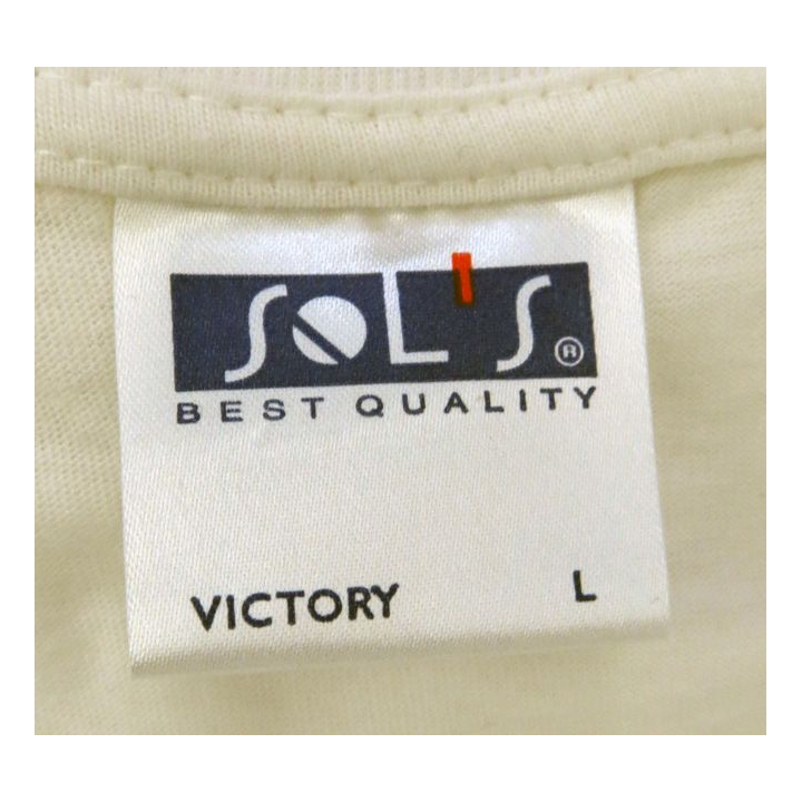 Tee shirt de sport BMPM taille L blanc de fabrication Solis avec sérigraphie