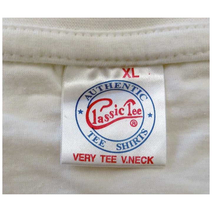 Tee shirt de sport BMPM taille XL blanc de fabrication Classic Tee avec sérigraphie