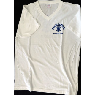 Tee shirt de sport BMPM taille XL blanc de fabrication Classic Tee avec sérigraphie