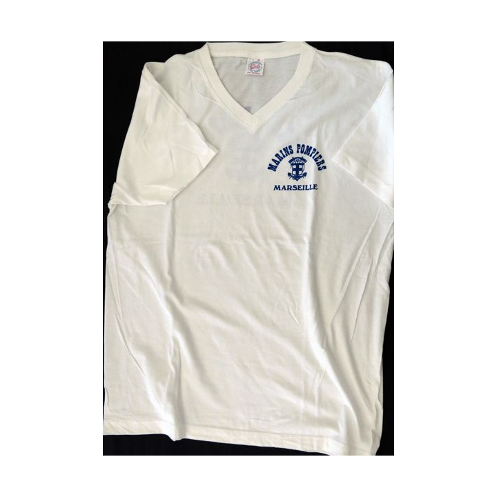 Tee shirt de sport BMPM taille XL blanc de fabrication Classic Tee avec sérigraphie