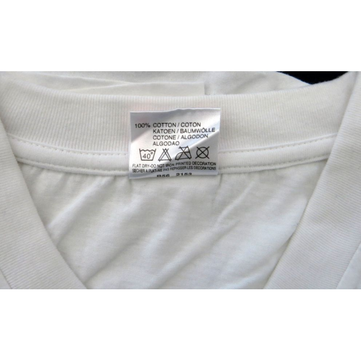 Tee shirt de sport BMPM taille XL blanc de fabrication B & C avec sérigraphie