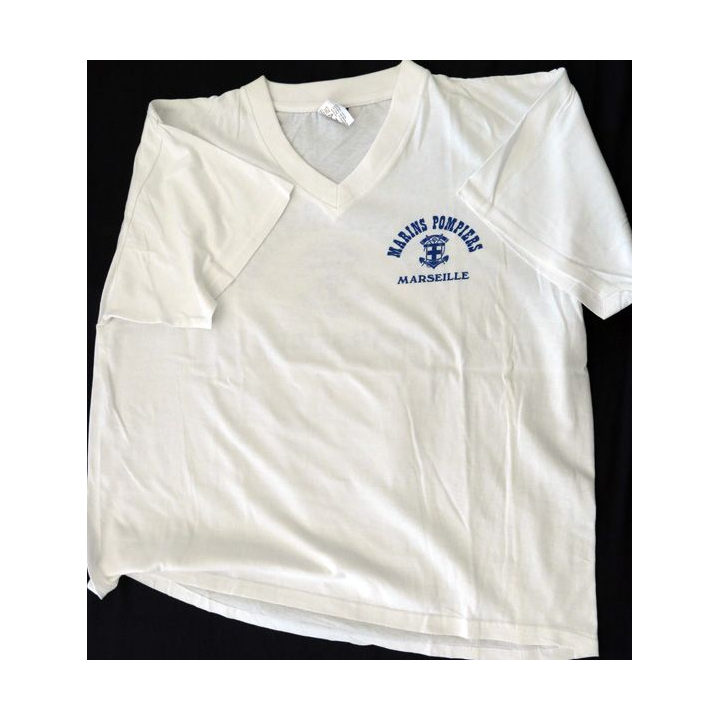 Tee shirt de sport BMPM taille XL blanc de fabrication B & C avec sérigraphie