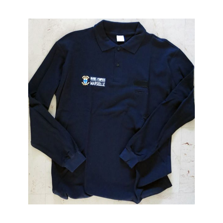 Polo ML de marque Europa Kimache du Bataillon de Marins Pompiers BMPM taille 104 L logo brodé
