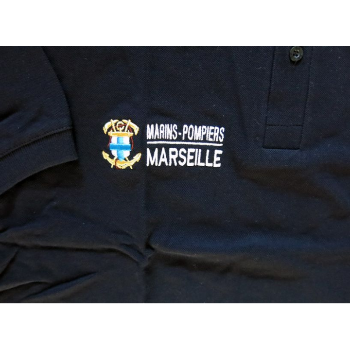 Polo ML de marque Europa Kimache du Bataillon de Marins Pompiers BMPM taille 104 L logo brodé