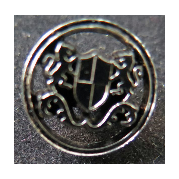 LOT de 2 boutons métal argentés de veste de 2 cm et 12 boutons de chemisier de 1,6 cmde diamètre 